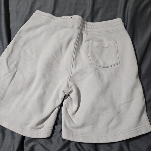 Hollister Shorts Mens Small White Fleece Sweat Drawstring Logo Athletic - Picture 6 of 9
